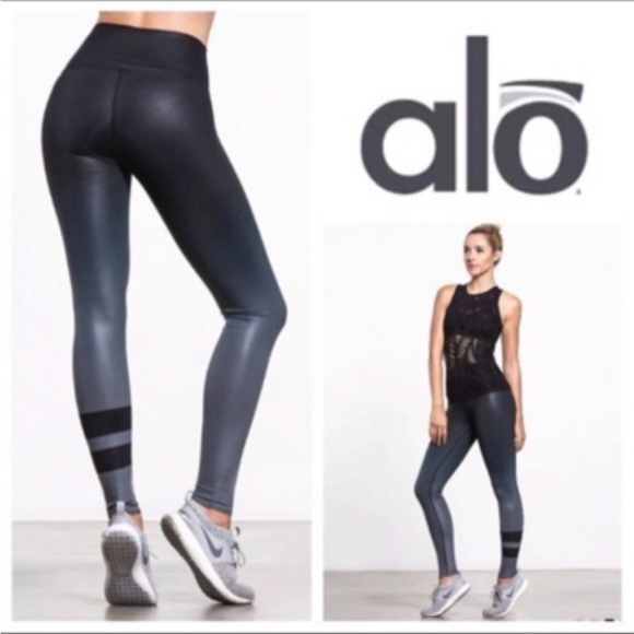 ALO Yoga Pants - ALO Yoga Stripe Leg Leggings